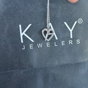 Kay Jewelers Silver Heart Pendant Necklace